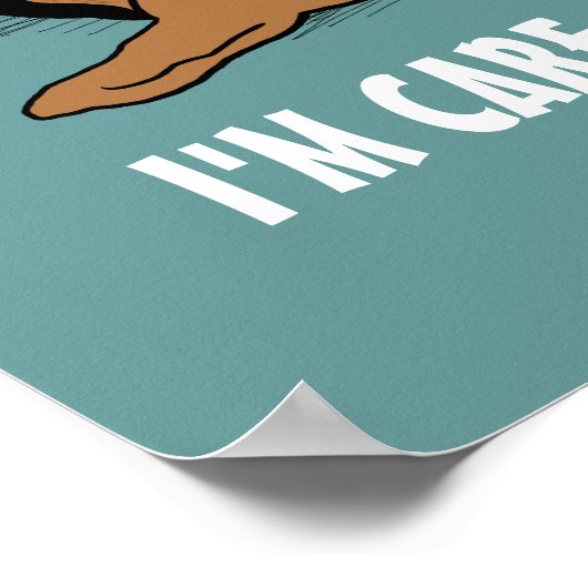 Pflegefreier Beagle - Niedlicher Hund mit benutzer Poster (Ecke)