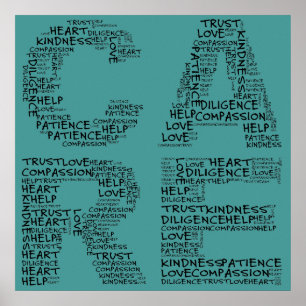 Pflegeheim-Arbeitskräfte stellen einen Geist von Poster