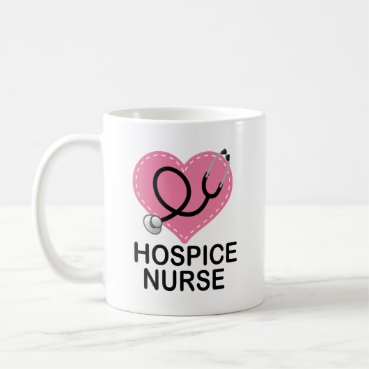 Pflegeheim-Krankenschwester-Herz-Stethoskop Kaffeetasse (Links)