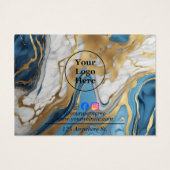 Pflegekarte aus blauem Gold und weißem Marmor (Rückseite)