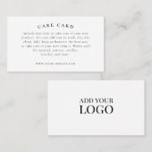 Pflegekarte für kleine Unternehmen Visitenkarte (Vorne/Hinten)