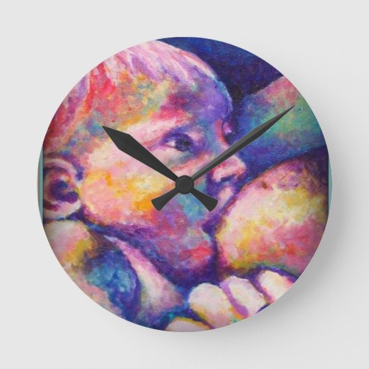 Pflegekind  runde wanduhr (Vorderseite)