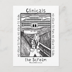 Pflegekliniken - Schrei Postkarte