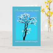 Pflegekraft-Stützermutigung religiöses Christia Karte (Gelbe Blume)