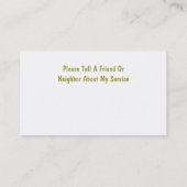 Pflegekraft-Visitenkarten Visitenkarte (Rückseite)