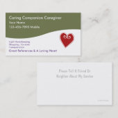 Pflegekraft-Visitenkarten Visitenkarte (Vorne/Hinten)