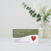 Pflegekraft-Visitenkarten Visitenkarte (Stehend Vorderseite)