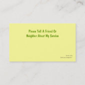 Pflegekraft-Visitenkarten Visitenkarte (Rückseite)