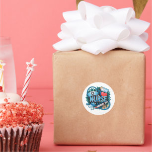 Pflegekräfte: Der Herzschlag des Gesundheitswesens Runder Aufkleber