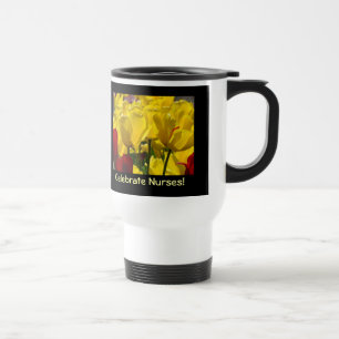 Pflegekräfte feiern! Kaffeetassen gelbe Tulpenblum