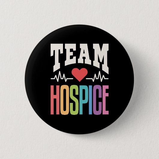 Pflegekräfte im Team Hospice Pflege Button (Vorderseite)