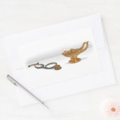 Pflegelampe und Stethoskop Rechteckiger Aufkleber (Umschlag)