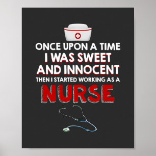 Pflegeleben Ich arbeite als Krankenschwester Poster