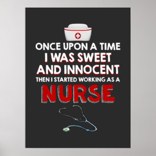 Pflegeleben Ich arbeite als Krankenschwester Poster