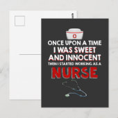 Pflegeleben | Ich arbeite als Krankenschwester Postkarte (Vorne/Hinten)