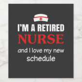 Pflegeleben | Ich bin eine Krankenschwester Weinetikett (Einzelnes Label)