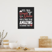 Pflegeleben | Ich bin Single Nurse Poster (Küche)