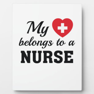 Pflegeleben Mein Herz belongs Nurse Fotoplatte