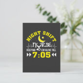 Pflegeleben | Night Shift Nurve Behaltend Alive Postkarte (Stehend Vorderseite)