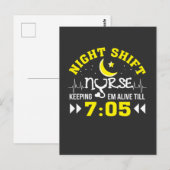 Pflegeleben | Night Shift Nurve Behaltend Alive Postkarte (Vorne/Hinten)