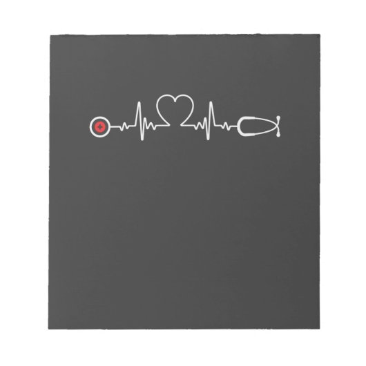 Pflegeleben | Nurse Heartbeat Notizblock (Vorderseite)
