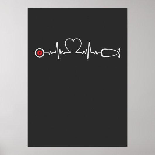 Pflegeleben | Nurse Heartbeat Poster (Vorne)