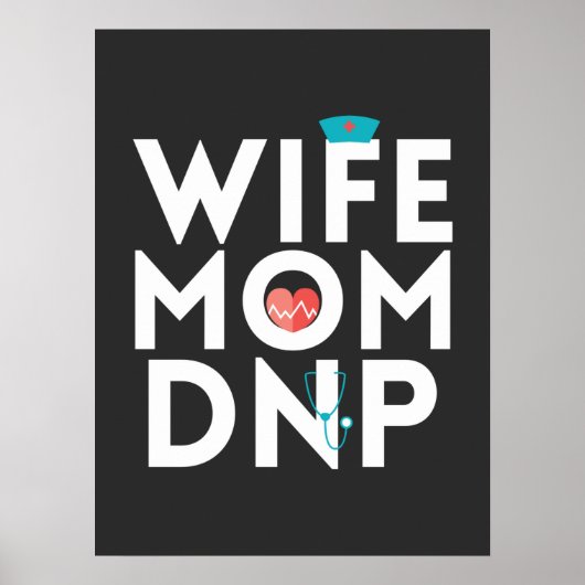 Pflegeleben | Nurse Practitioner Mama Ehefrau Poster (Vorne)