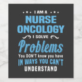 Pflegeleben | Onkologie der Krankenschwester Weinetikett (Einzelnes Label)