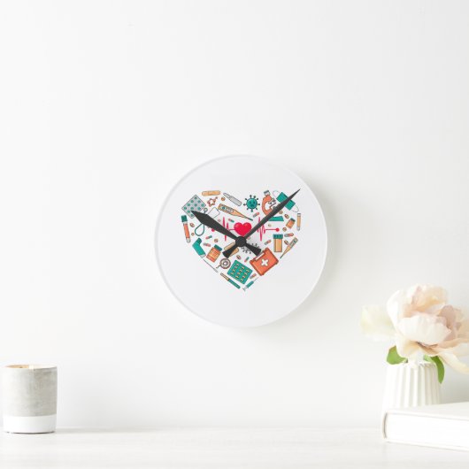 Pflegemittel Runde Wanduhr (Zuhause)