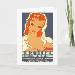 Pflegen Sie das Baby WPA 1938 Karte