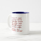 Pflegen Sie Geschenke, "ich sind müdes" Gedicht Zweifarbige Tasse (Vorderseite Links)