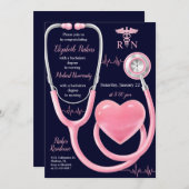 Pflegende Absolventin lizenzierte Berufstätigkeit Einladung (Vorne/Hinten)