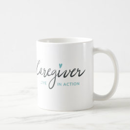 Pflegende Liebe in Aktion mit Türkis-Herz-Tasse Kaffeetasse