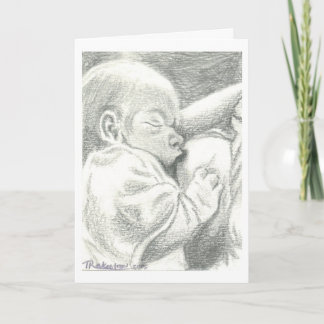 Pflegende neugeborene Geburts-Mitteilung Ankündigung