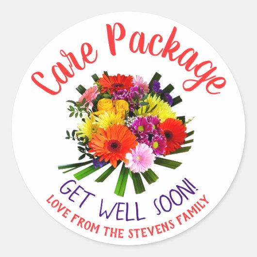 Pflegepaket für Kranke Runder Aufkleber (Vorderseite)