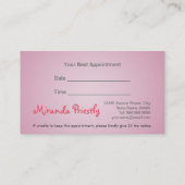 Pflegepersonal Baden und Erziehen von Bulldoggen E Terminkarte (Rückseite)