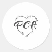 Pflegepersonal, PC, Zuhause Runder Aufkleber (Vorderseite)