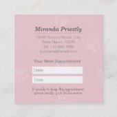 Pflegepersonal Schönheitssalon Baden- und Pflegesa Terminkarte (Rückseite)