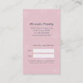 Pflegepersonal Schönheitssalon Baden- und Pflegesa Terminkarte (Rückseite)