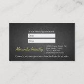 Pflegepersonal Schönheitssalon Baden- und Pflegesa Terminkarte (Rückseite)