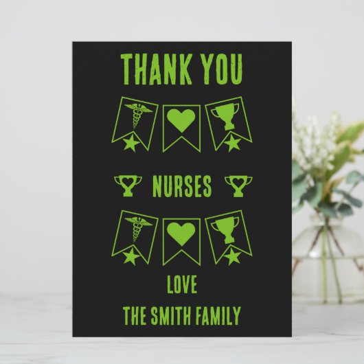 Pflegepersonal Vielen Dank (Stehend Vorderseite)