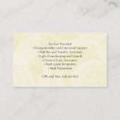 Pflegepersonal Visitenkarte (Rückseite)