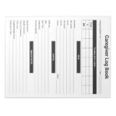 Pflegeprotokoll, Betreuung, alternde Eltern Notepa Notizblock (Vorderseite)