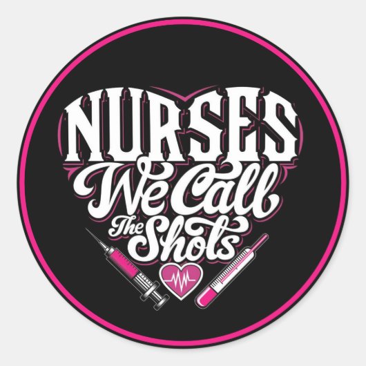 Pflegequotes Runder Aufkleber (Vorderseite)