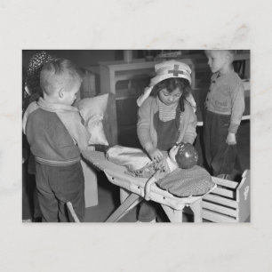 Pflegeschule: 40er postkarte