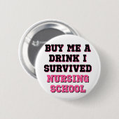 Pflegeschule kauft mir ein Getränk Button (Vorne & Hinten)