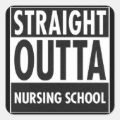 Pflegeschule Quadratischer Aufkleber (Vorderseite)