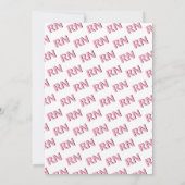 Pflegeschule Stethoskop pink RN Abschluss Einladung (Rückseite)