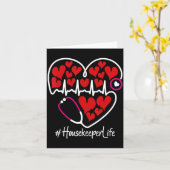 Pflegestethoskop Herz Hausmeister Valentinstag  Karte (Gelbe Blume)