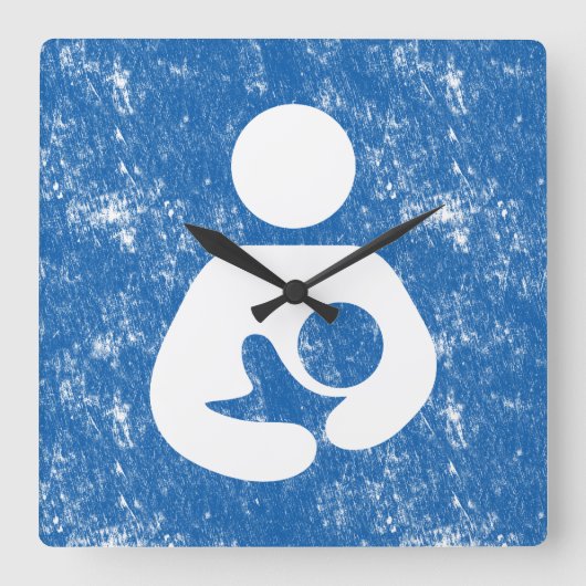 Pflegesymbol Quadratische Wanduhr (Vorderseite)